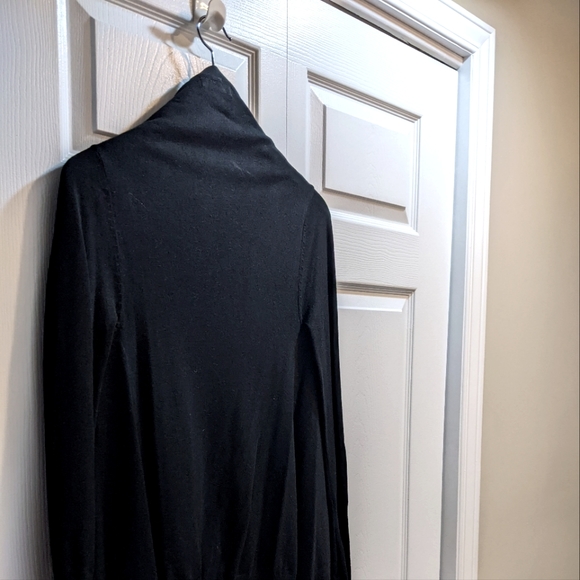 Zara Like New, Neutral Black Cozy Knit Open Waterfall / Duster Cardigan. S. HP! - Picture 4 of 10